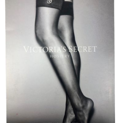 VICTORIA'S SECRET LOGO BAND RHINESTONE THIGH HIGH HOISERY STOCKINGS XS S M L XL